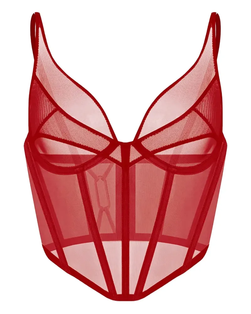 Zhilyova Asteria Corsage aus Mesh - Rot Rot