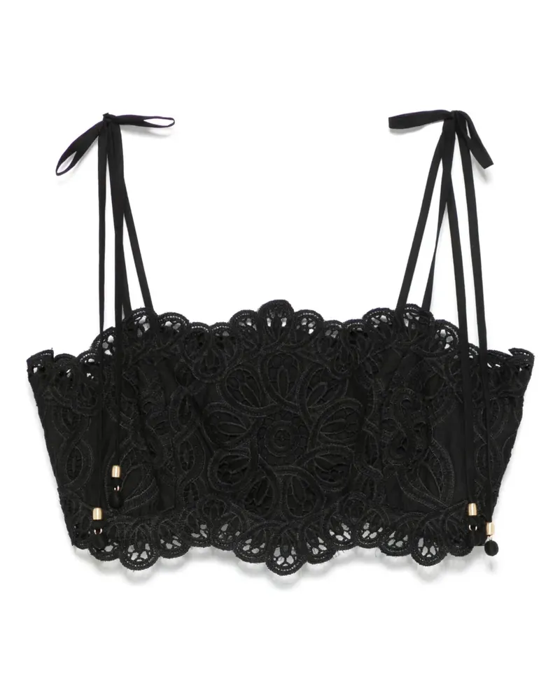 Zimmermann Rhiannon Cropped-Top - Schwarz Schwarz