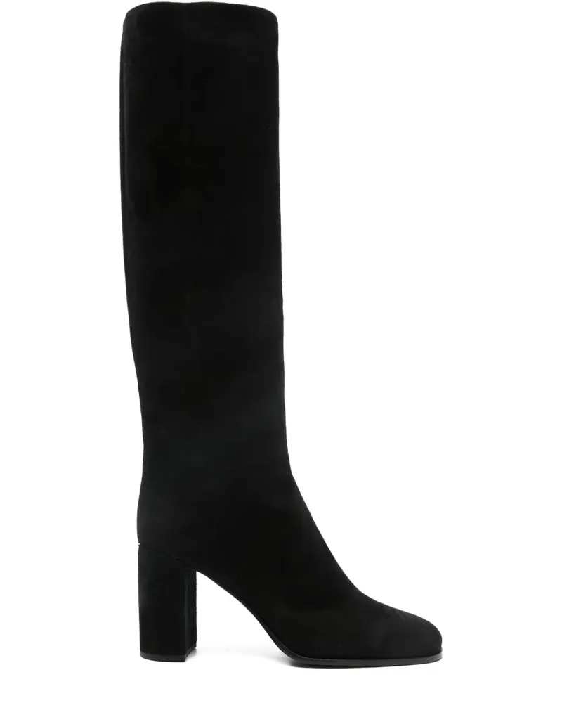 Prada square-toe block-heel boots - Schwarz Schwarz
