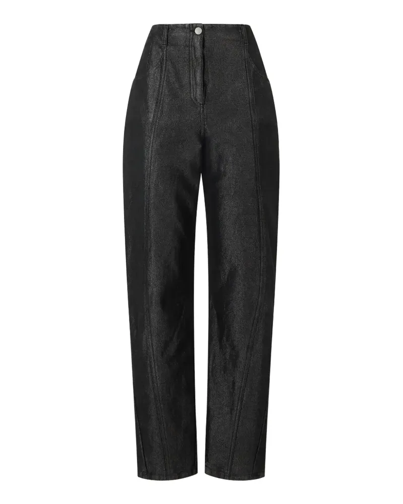 Alberta Ferretti High-Waist-Hose mit geradem Bein - Schwarz Schwarz
