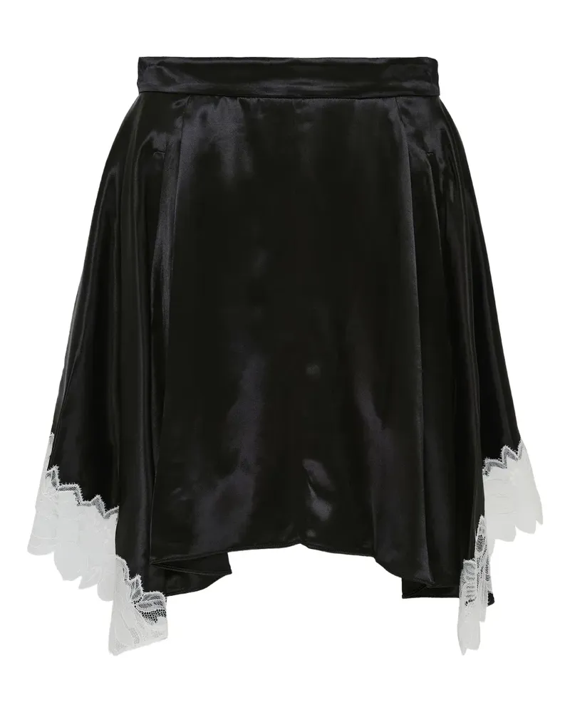 3.1 phillip lim Rock aus Satin mit Spitzenbesatz - Schwarz Schwarz