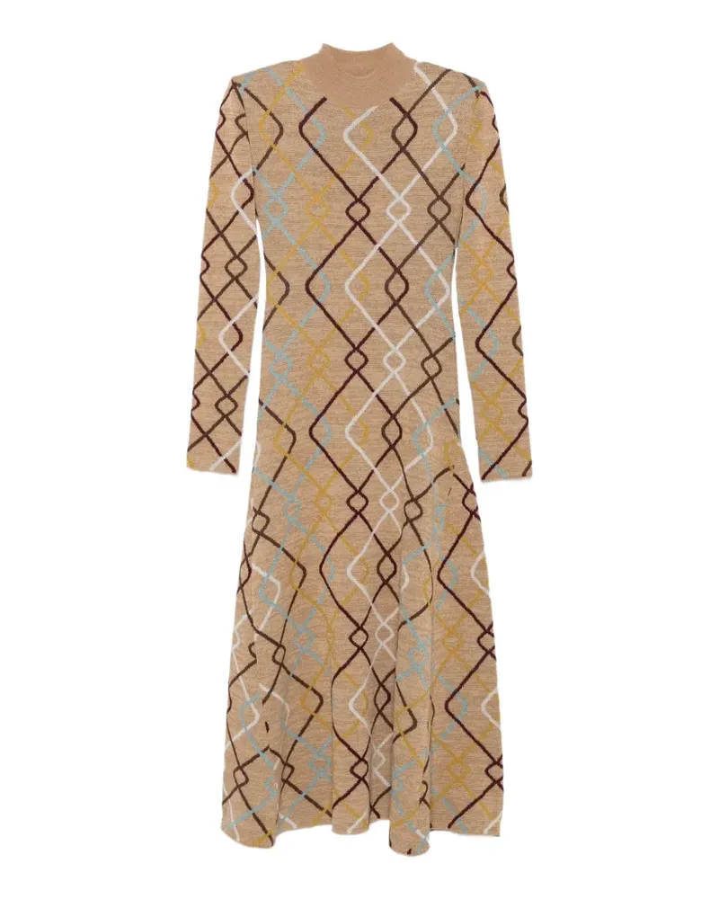 La DoubleJ Kleid mit geometrischem Muster - Nude Nude