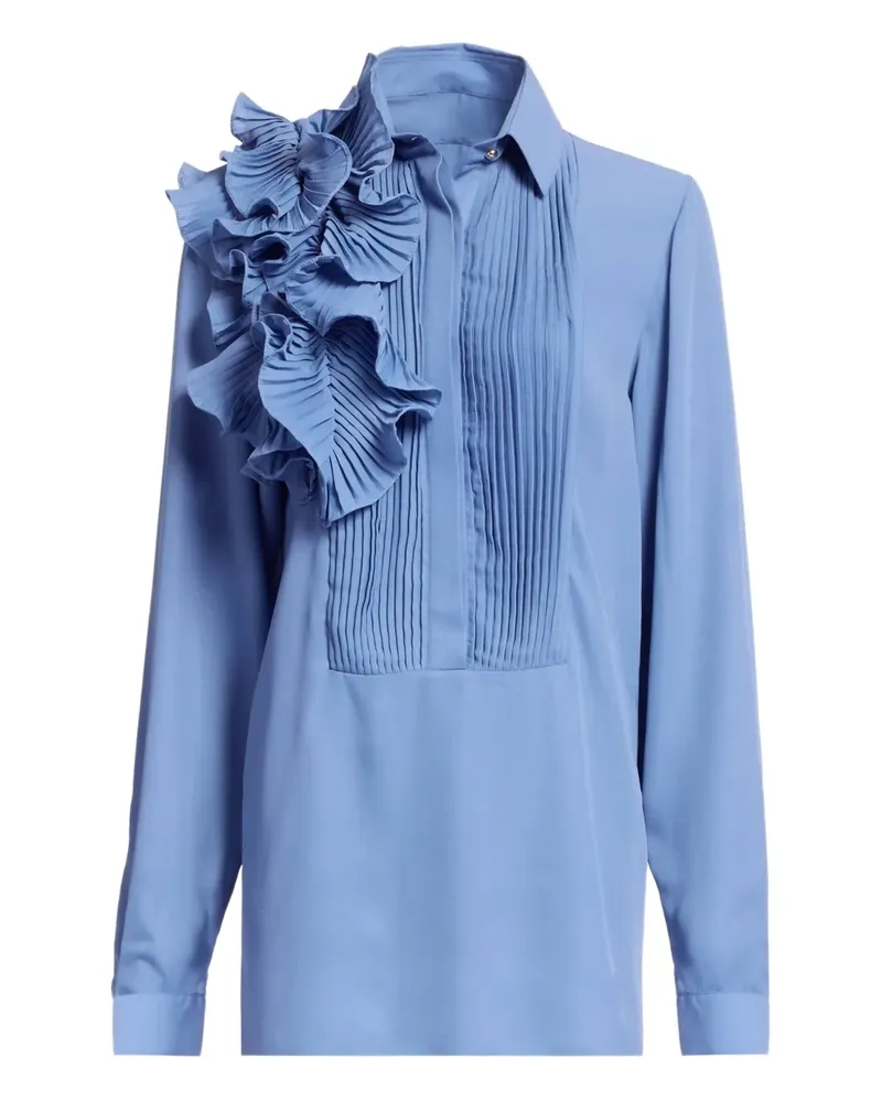 Elie Saab Abendkleid mit Rüschen - ORIENT BLUE Orient