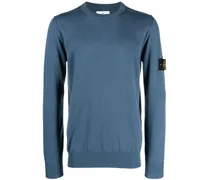 Sweatshirt mit Logo-Patch - Blau