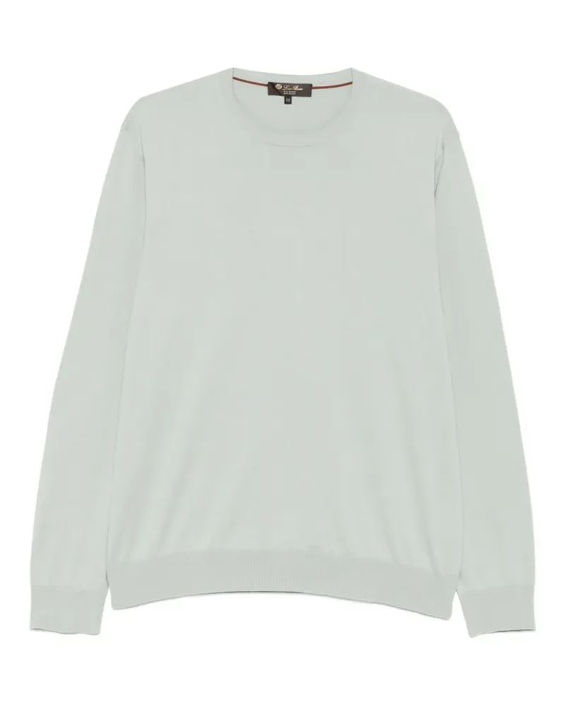 Loro Piana Pullover mit geripptem Besatz - Grün Grün