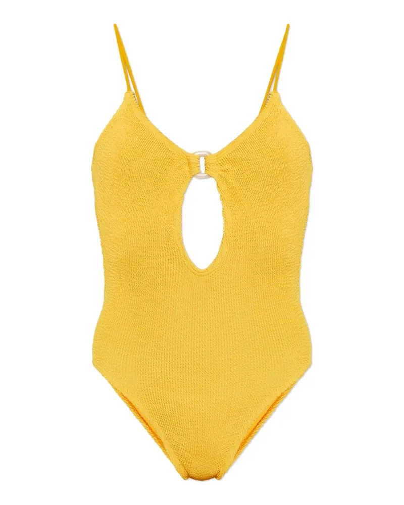 bond-eye Ring Arden crinkle-effect swimsuit - Gelb Gelb