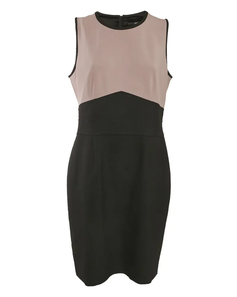HUGO BOSS 2010s Dalota Kleid in Colour-Block-Optik - Schwarz Schwarz