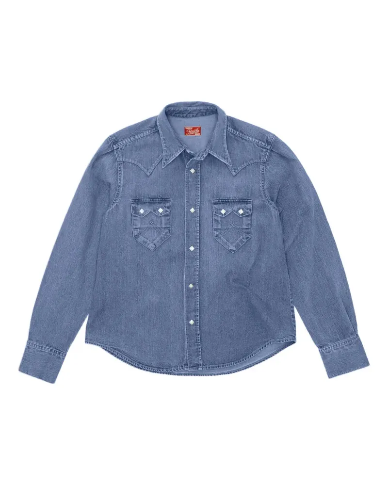 Fortela Redford western denim shirt - Blau Blau