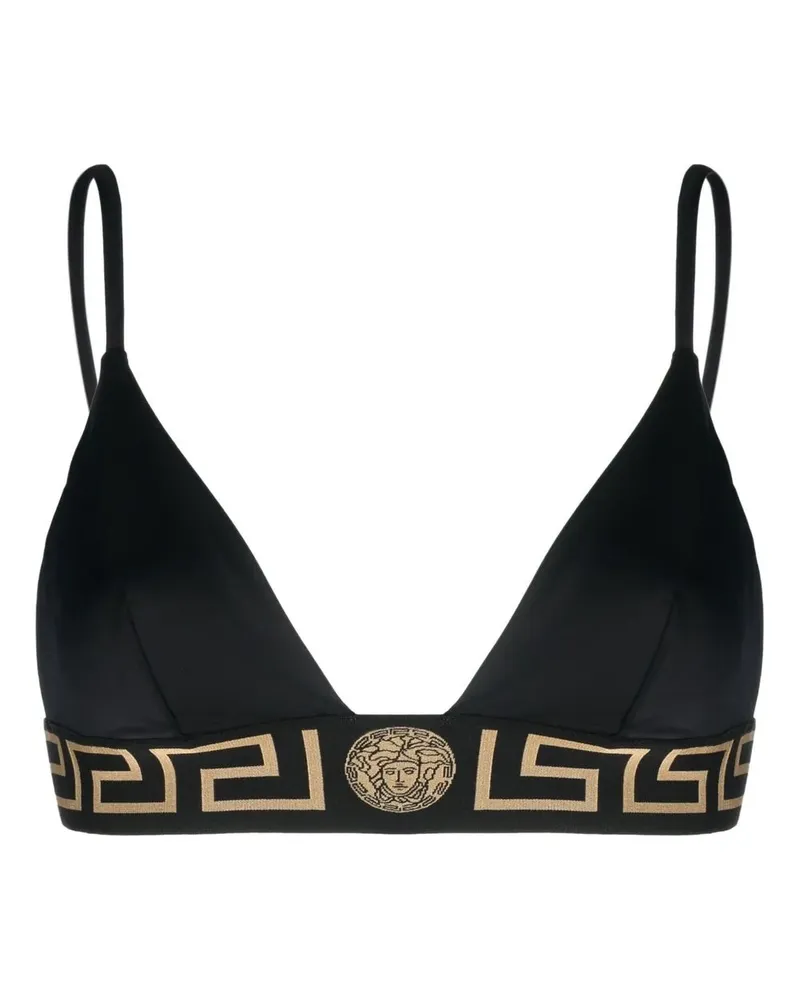 Versace Bikinioberteil mit Medusa-Logo - Schwarz Schwarz