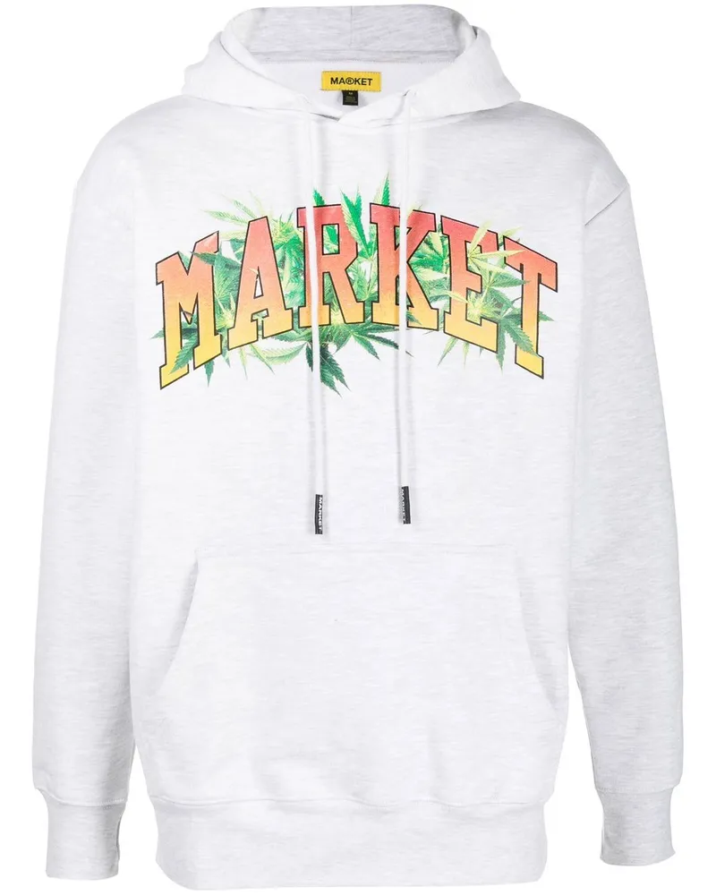 Market Hoodie mit Logo-Print - Grau Grau
