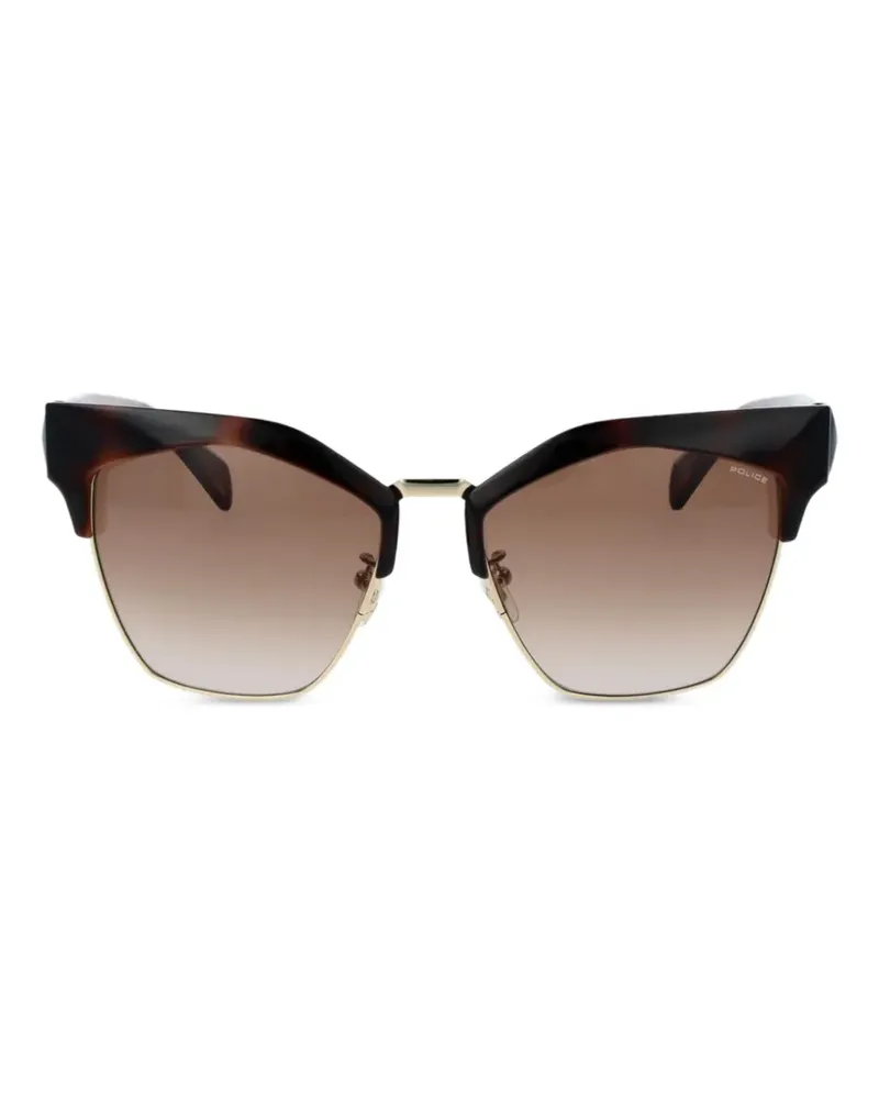 Police Sonnenbrille mit geometrischem Gestell - Braun Braun
