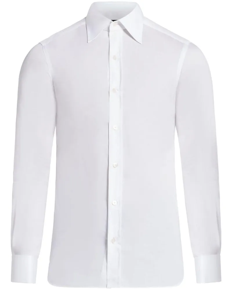 Tom Ford Hemd mit Spreizkragen - Weiß Weiß