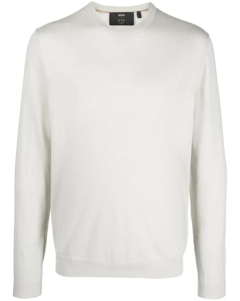 HUGO BOSS Kaschmirpullover mit rundem Ausschnitt - Nude Nude