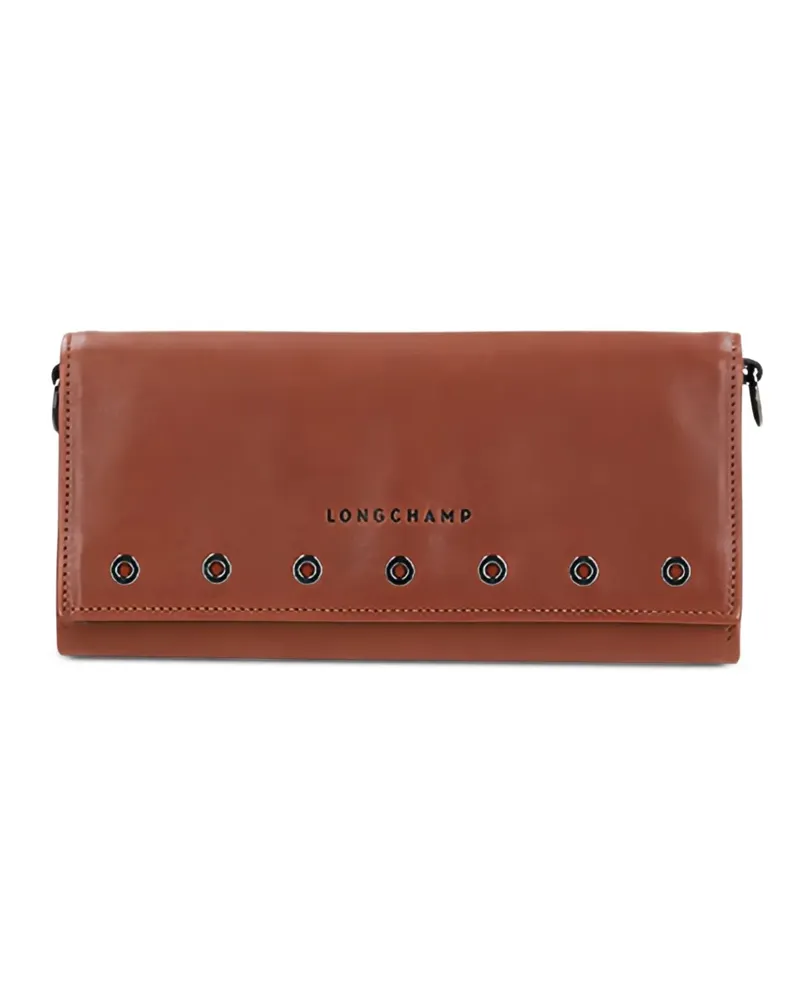 Longchamp Le Pliage Portemonnaie mit Kettendetail - Braun Braun