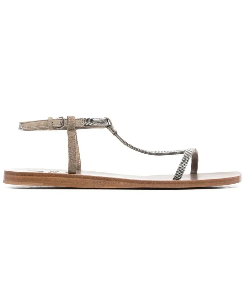 Brunello Cucinelli Verzierte Sandalen - Nude Nude