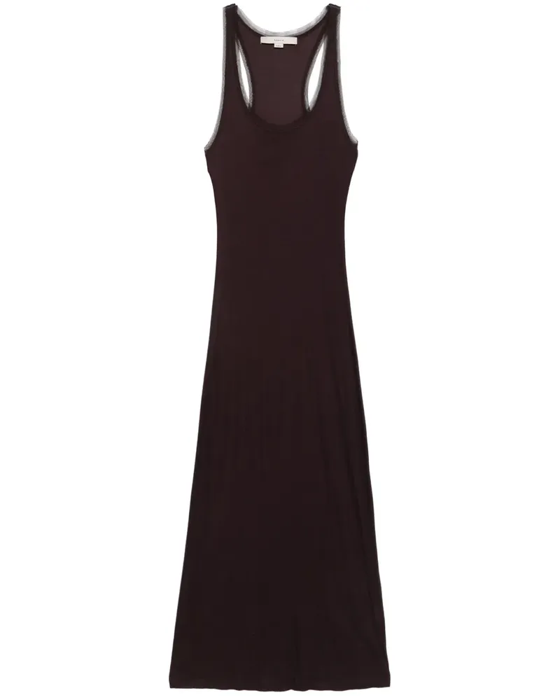 REMAIN Maxikleid mit Netzborten - Braun Braun