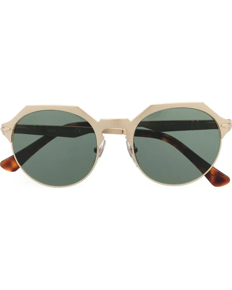 Persol Sonnenbrille mit rundem Gestell - Gold Gold
