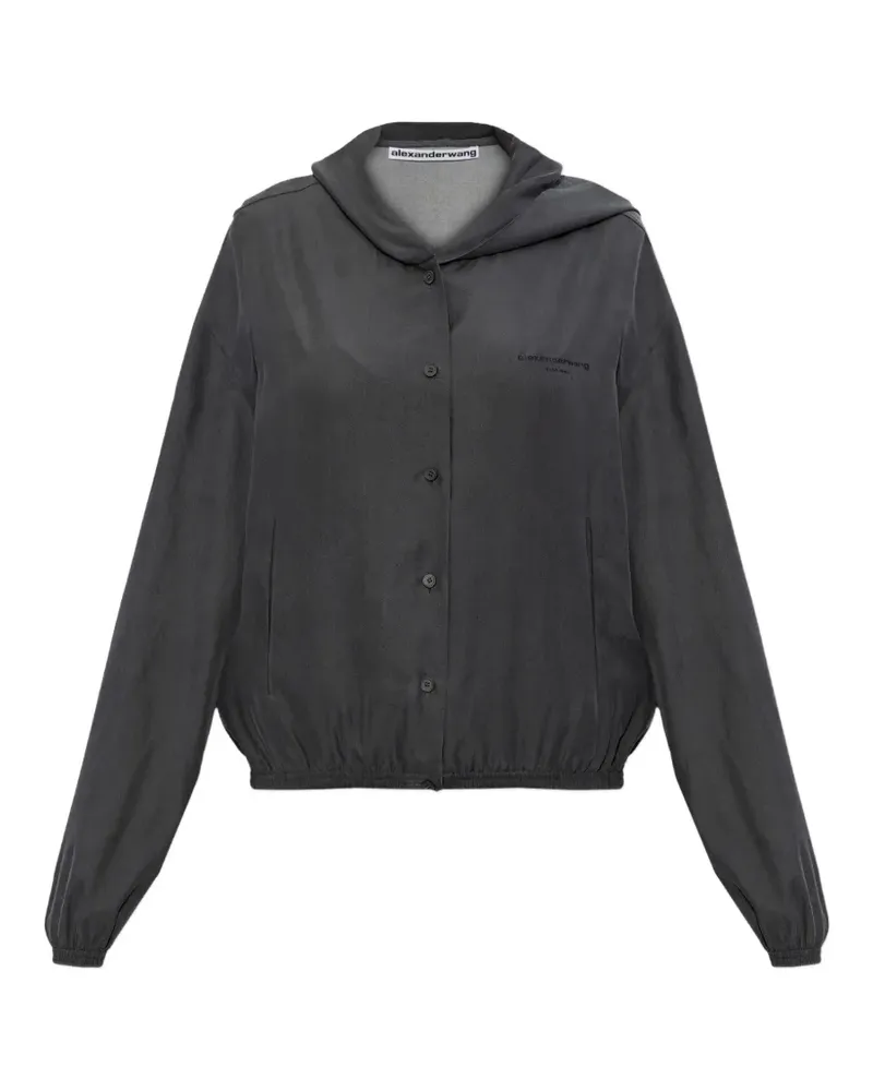 Alexander Wang buttoned oversized jacket - Grau Grau