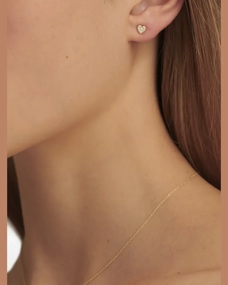 Sophie Bille Brahe Petit Coeur Ohrring mit Diamanten - Gold Gold