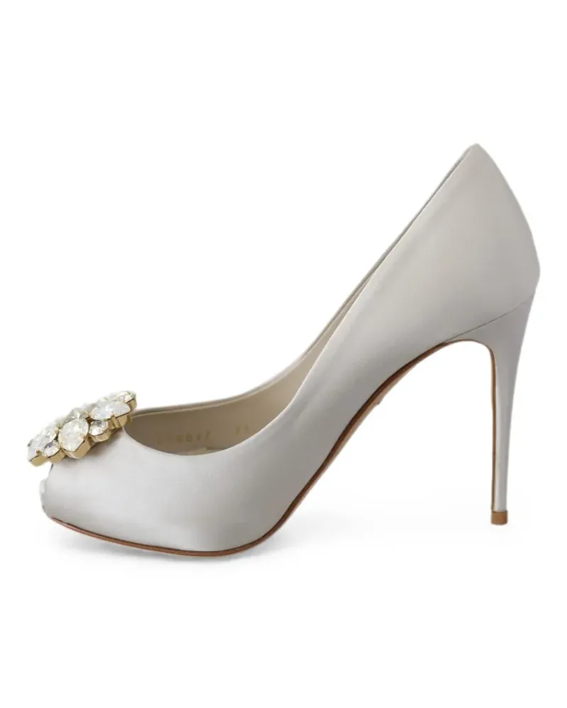 Dolce & Gabbana Peeptoe-Pumps mit Absatz - Weiß Weiß