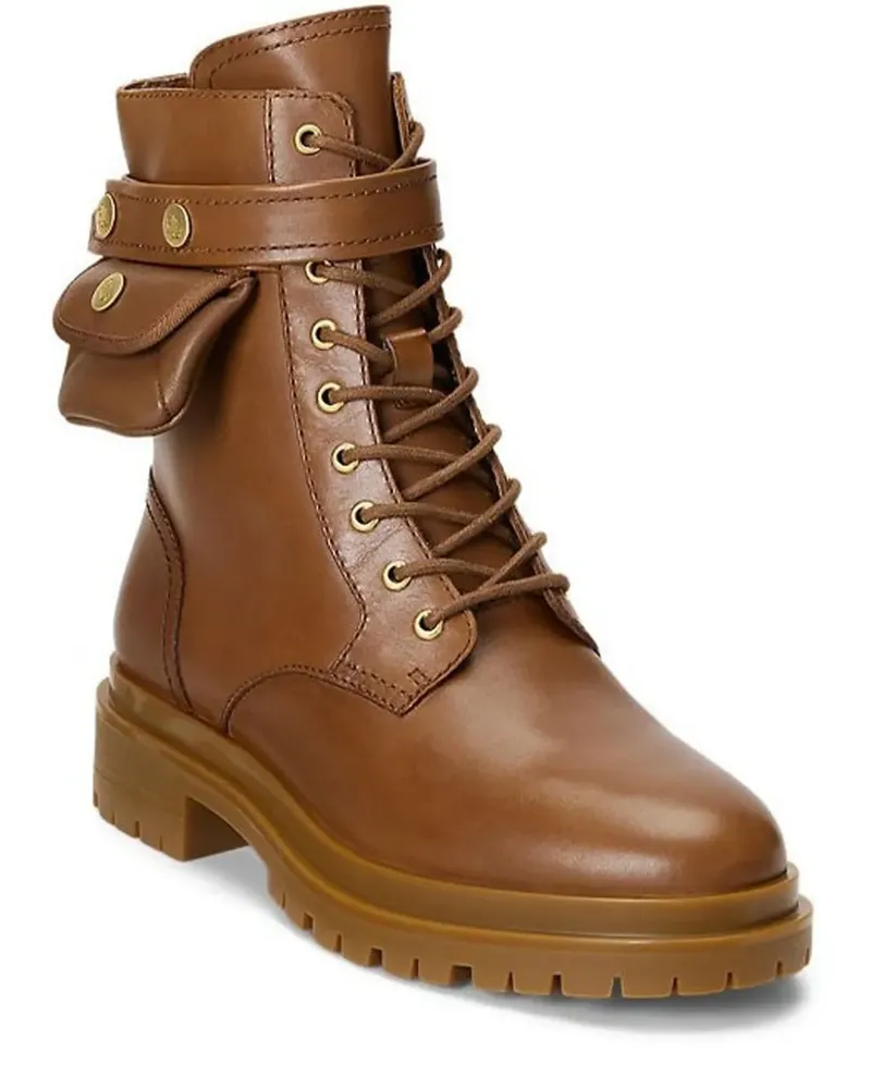 Ralph Lauren Cammie Schnürstiefel mit Tasche - Braun Braun