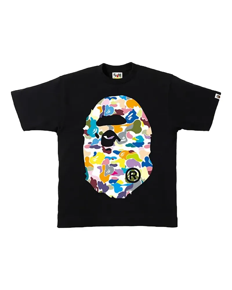 BAPE Multi Camo Ape Head T-Shirt - Schwarz Schwarz