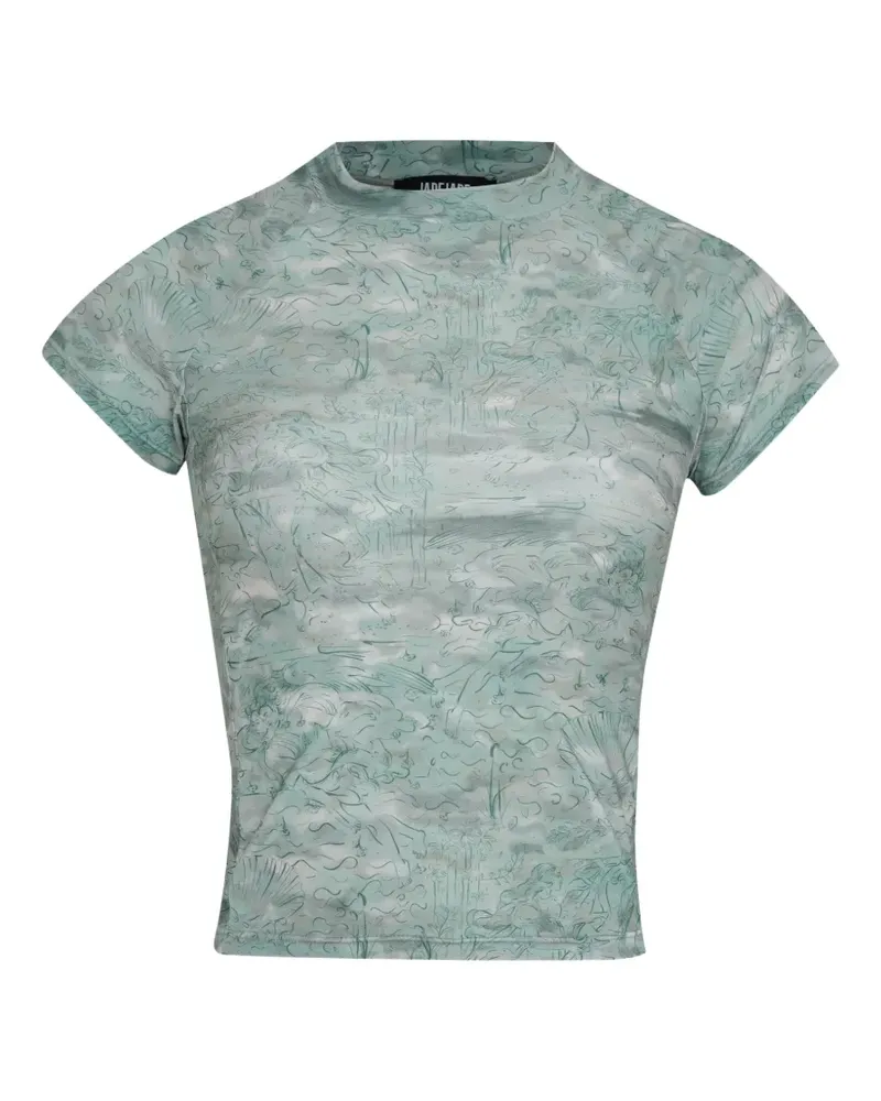 Amir Slama x Jade Picon T-Shirt mit Print - Grün Grün