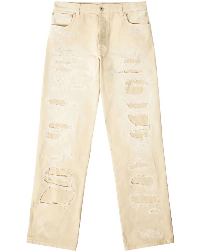 Heron Preston Halbhohe Straight-Leg-Jeans Nude