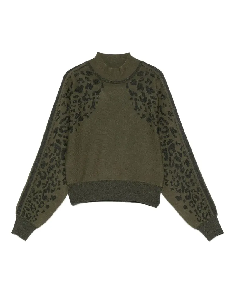 Liu Jo Pullover mit Animal-Print - Grün Grün