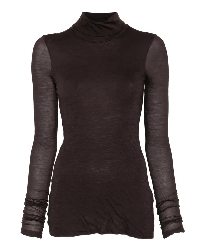 Liviana Conti Ginevra Langarmshirt mit Rollkragen - Braun Braun