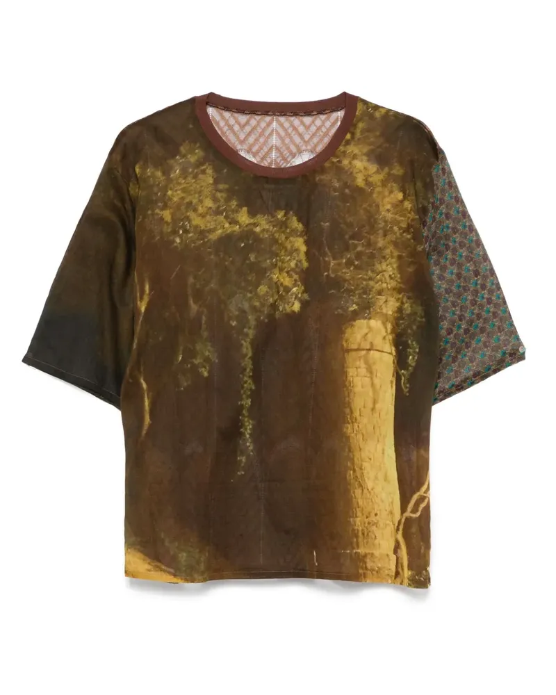 BLESS T-Shirt im Layering-Look - Braun Braun