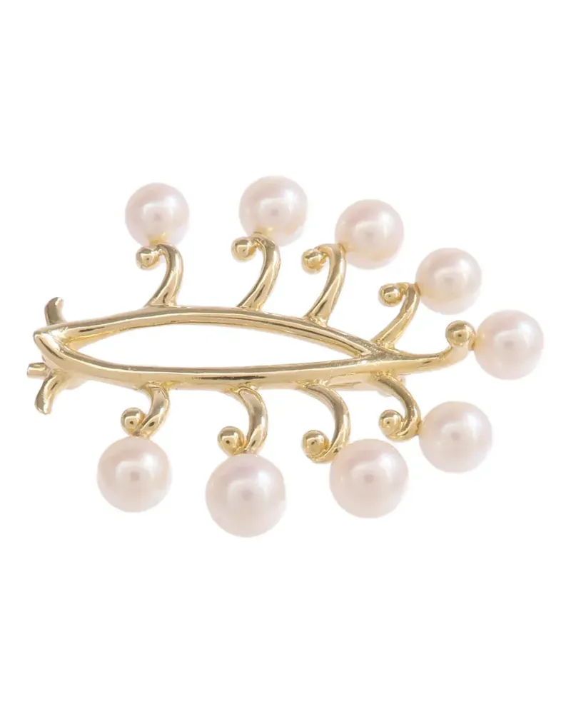 Mikimoto pearl brooch - Gold Gold