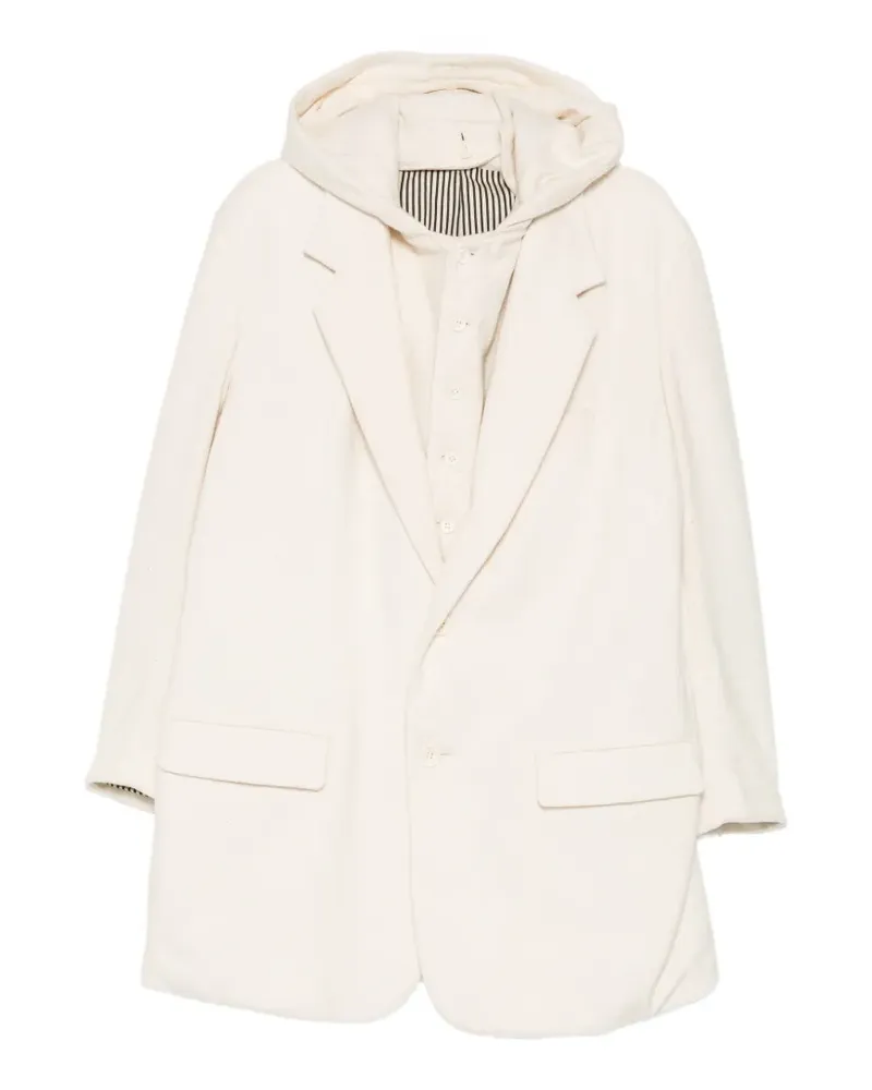 Yohji Yamamoto Jacke mit Kapuze - Nude Nude