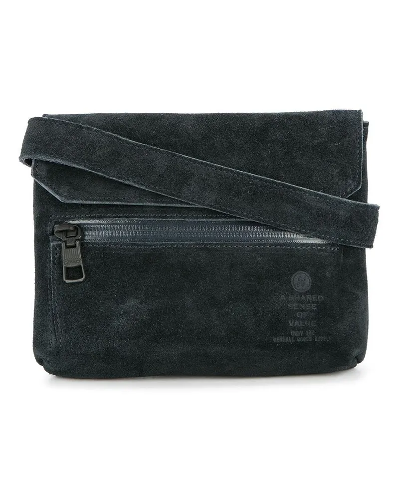 AS2OV Schultertasche aus Wildleder - Blau Blau