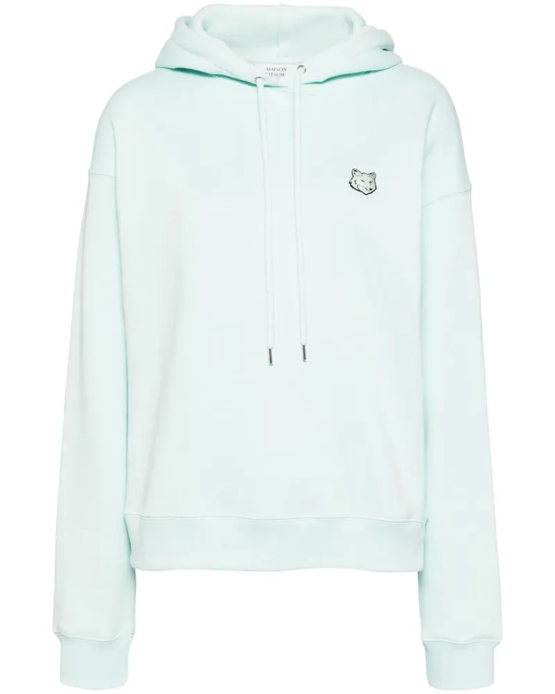 Kitsuné Hoodie mit Fuchskopf-Patch - Grün Grün