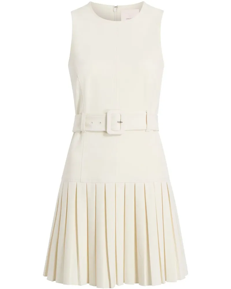 Cinq à Sept Kleid mit Faltenrock - Weiß Weiß