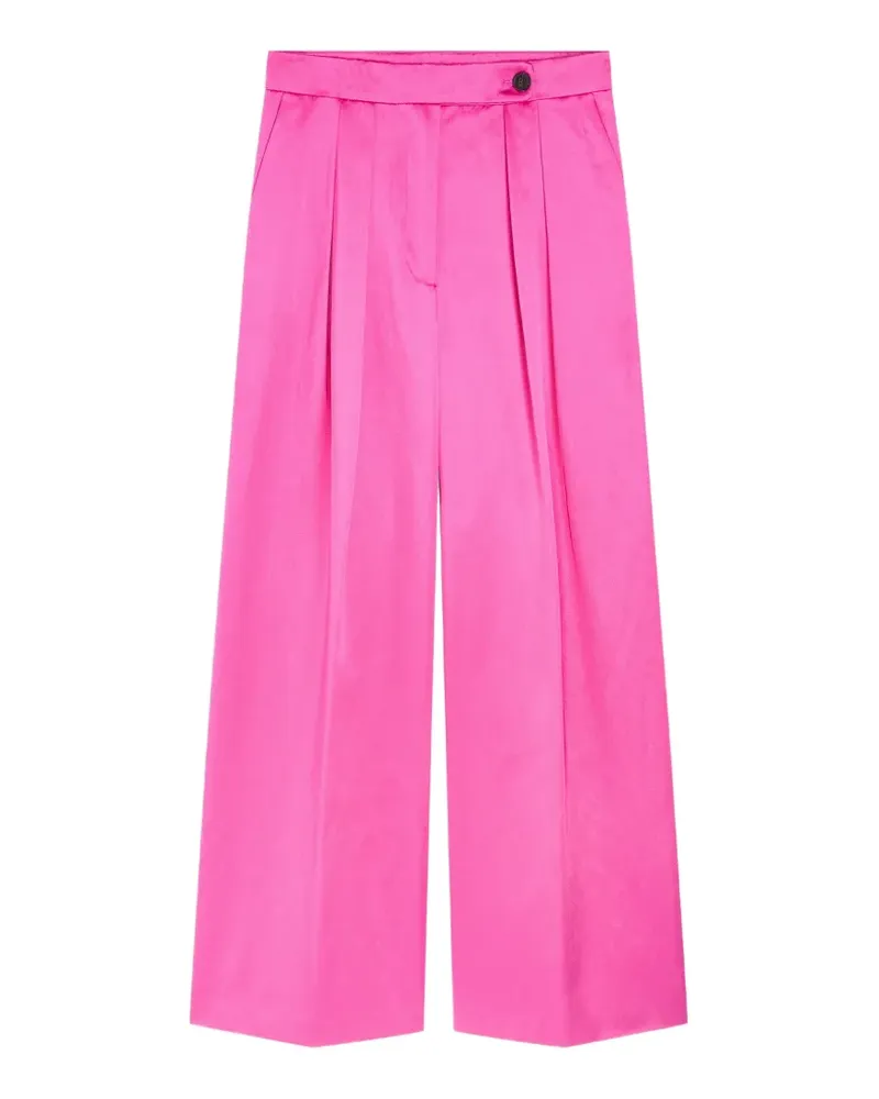 Dries van Noten Weite Palazzohose mit Falten - Rosa Rosa