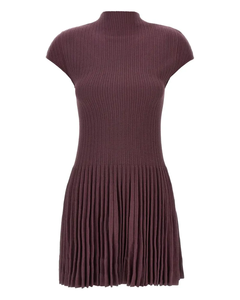 Magda Butrym Geripptes Minikleid - Rot Rot