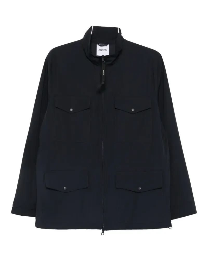 ASPESI zip-up pocket-detail jacket - Blau Blau