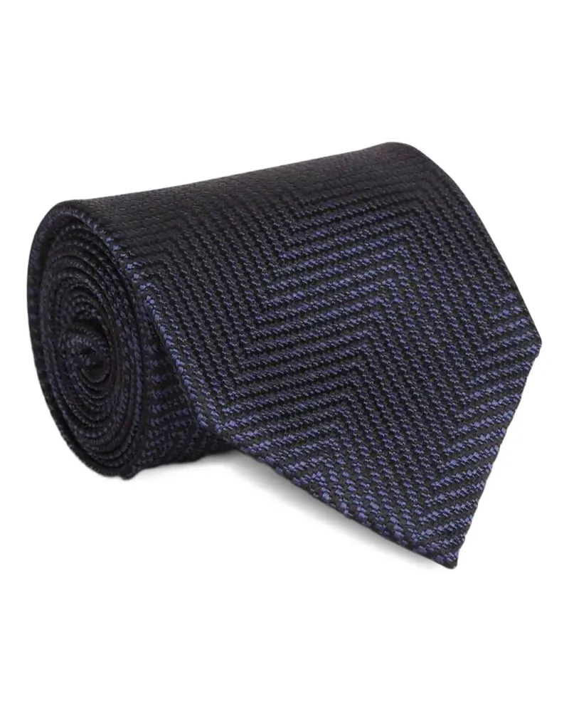 Tom Ford textured tie - Blau Blau