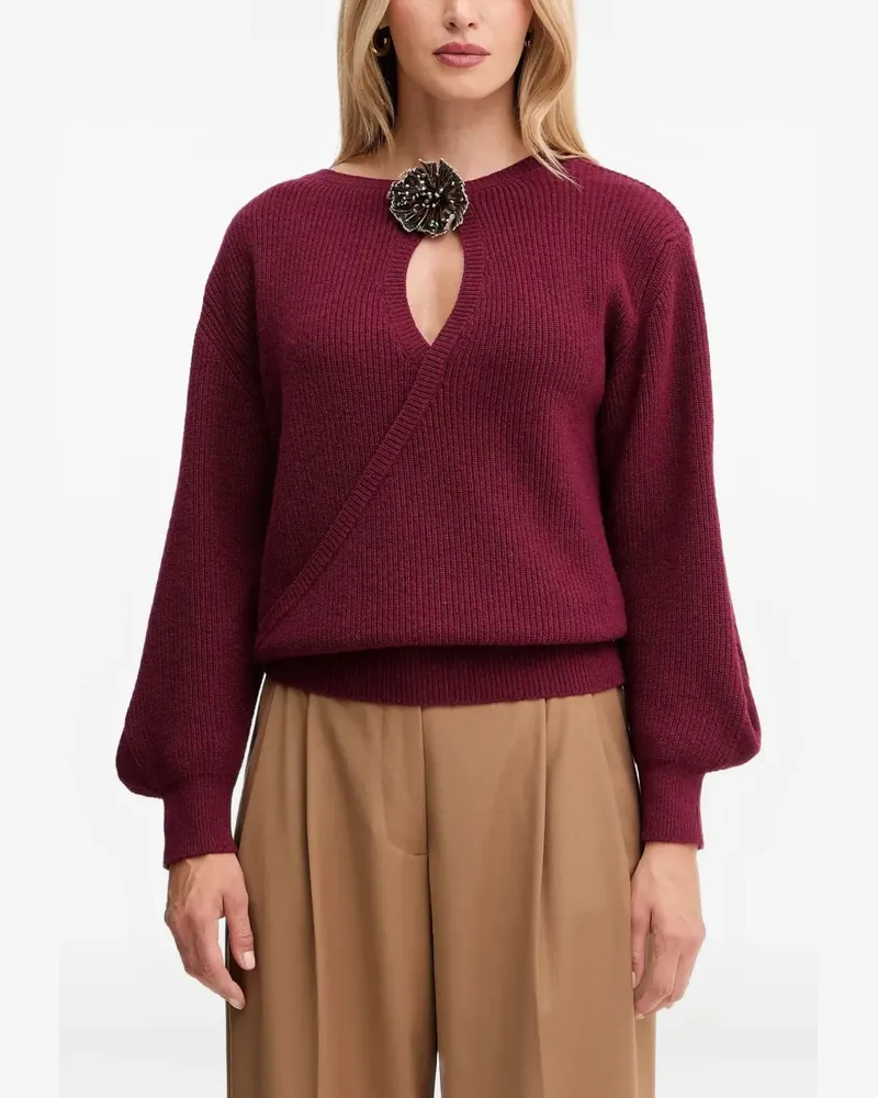Simona Corsellini Pullover mit Applikation - Rot Rot