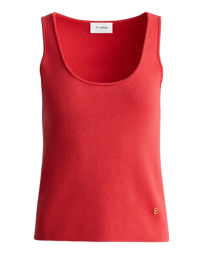 ST. JOHN logo-detail tank top - Rot Rot
