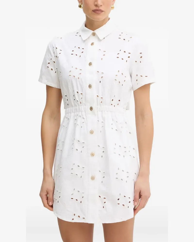 Fracomina broderie-anglaise mini dress - Weiß Weiß