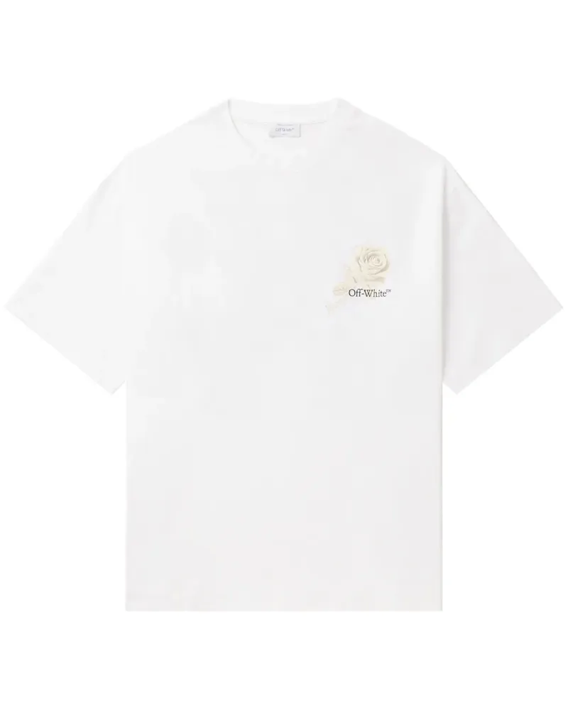 OFF-WHITE T-Shirt mit Roses Arrows-Print - Weiß Weiß
