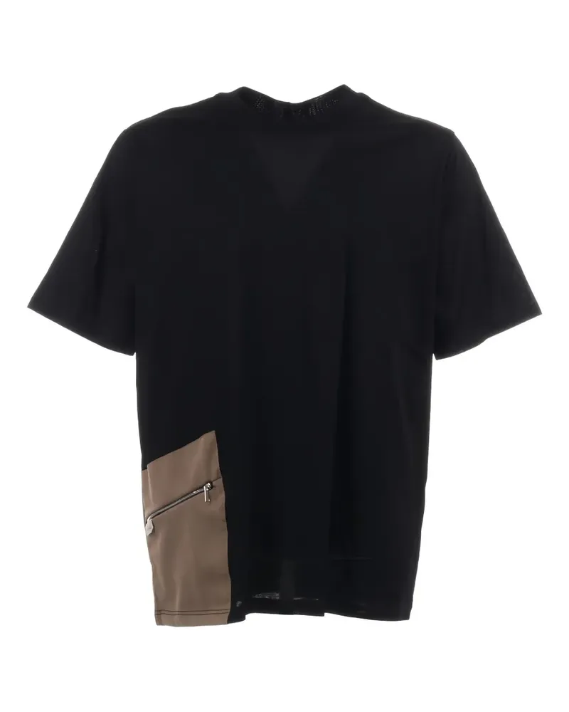 Yes London T-Shirt mit Tasche - Schwarz Schwarz