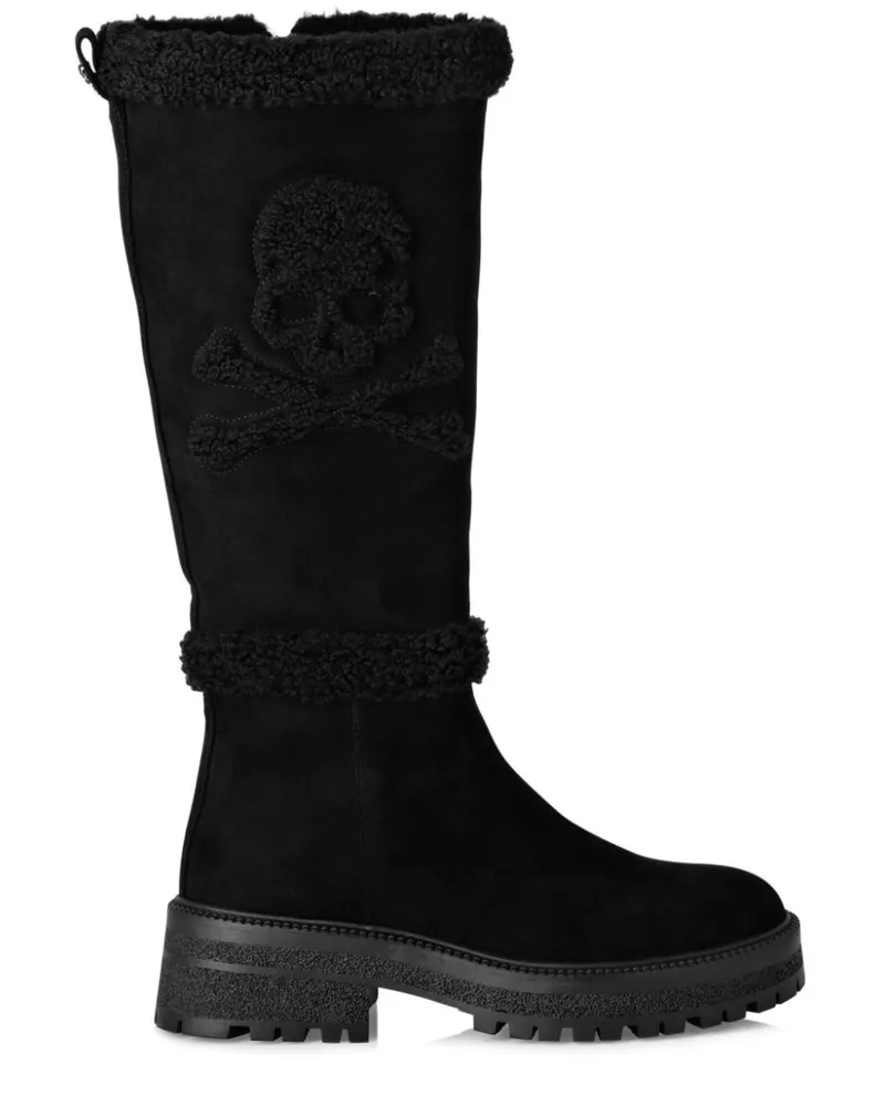 Philipp Plein Skull & Bones Stiefel - Schwarz Schwarz