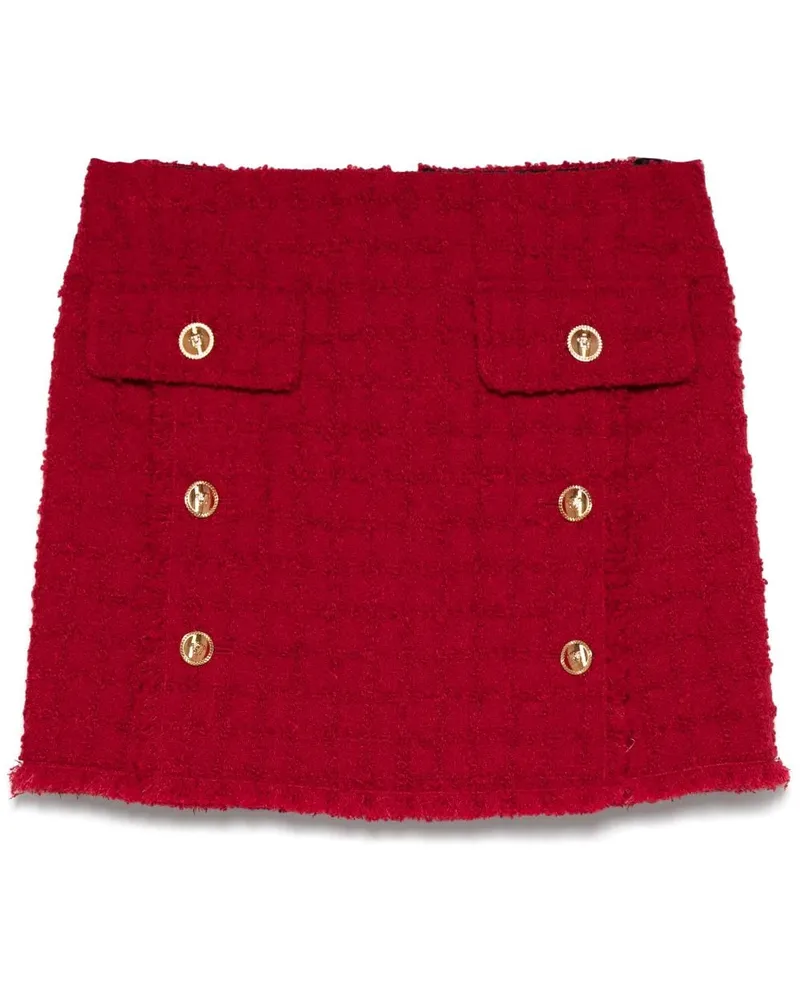 Versace Heritage Minirock aus Tweed - Rot Rot