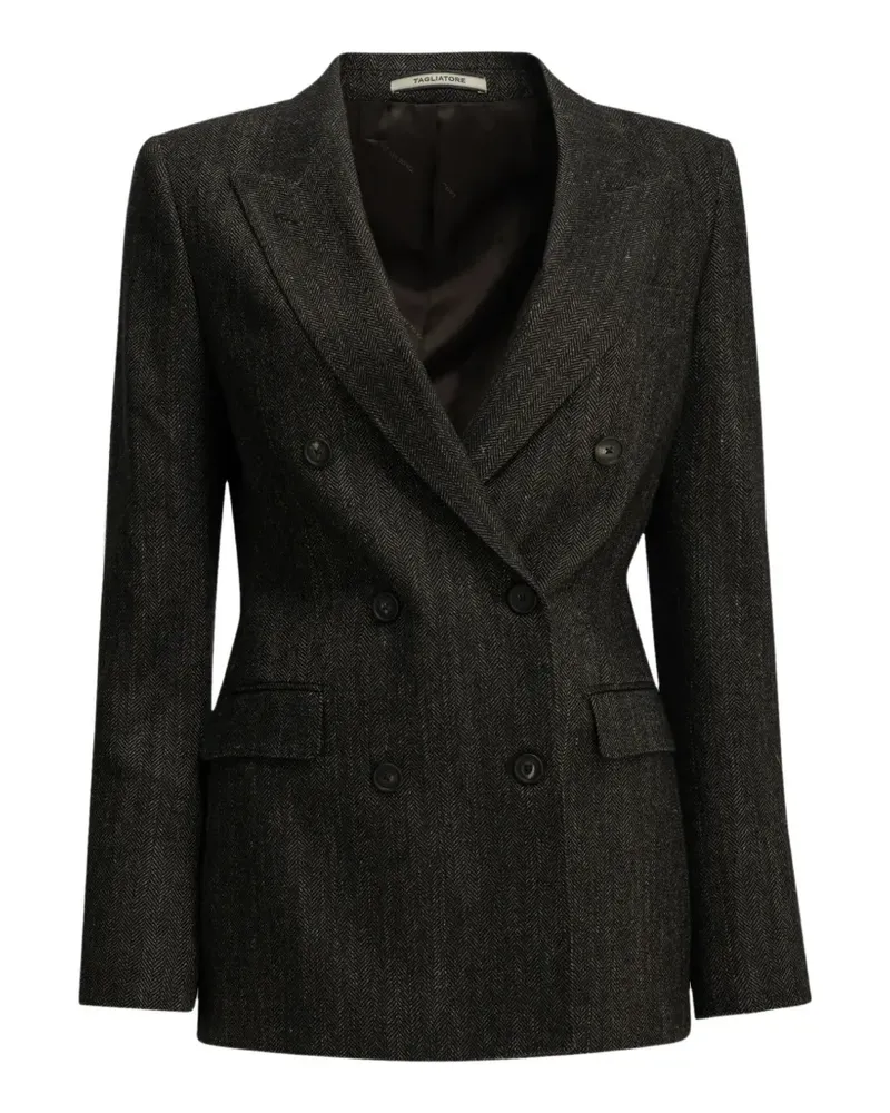 Tagliatore Paris Blazer mit Fischgrätenmuster - Braun Braun