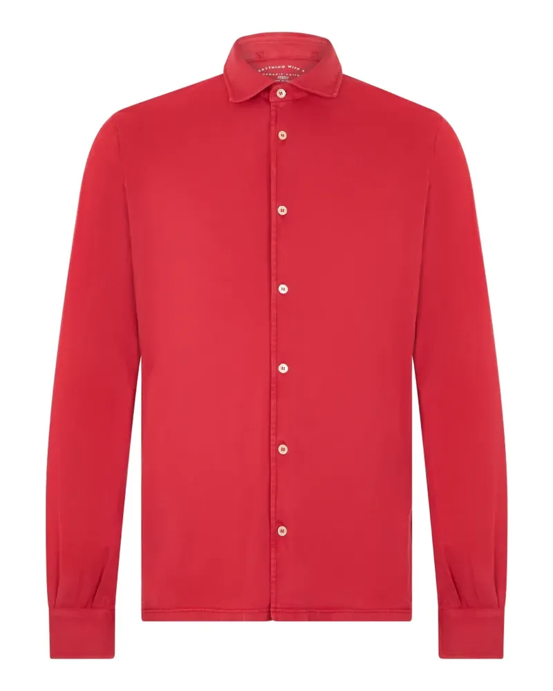 Fedeli long-sleeve cotton shirt - Rot Rot