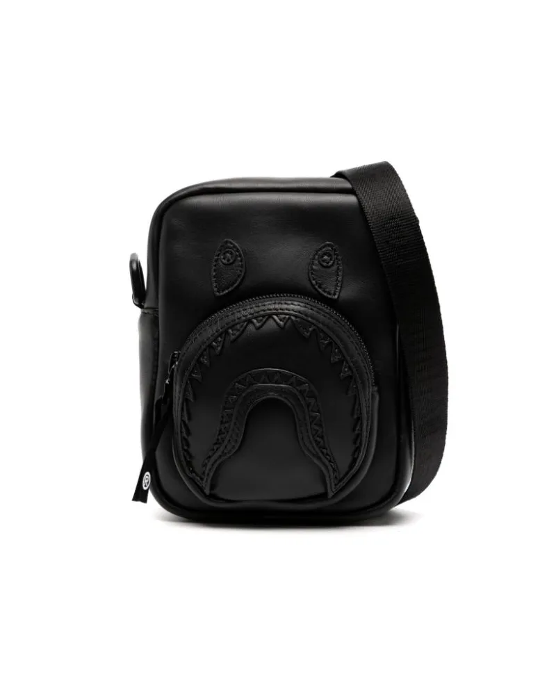 BAPE Mini Mad Shark Schultertasche - Schwarz Schwarz